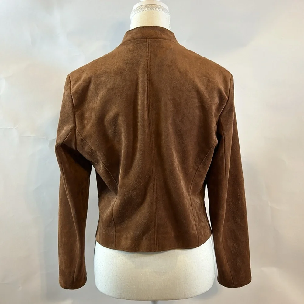 BLANK NYC | Brown Faux Suede Waterfall Jacket | Medium - Picture 8 of 10